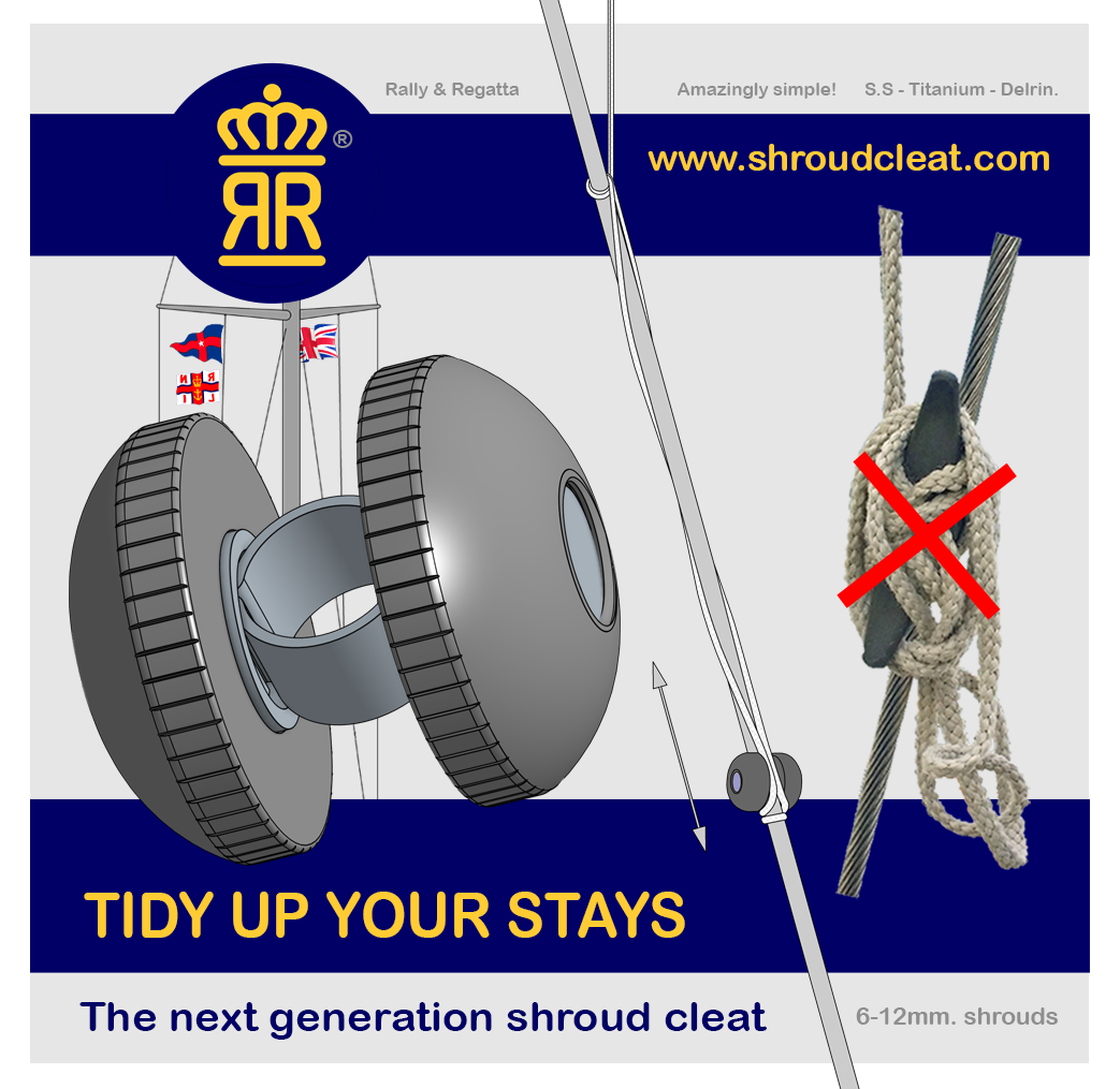 Shroud cleat for sailboats next generation. SS Titanium Delrin. Small Sleek Smart Secure.