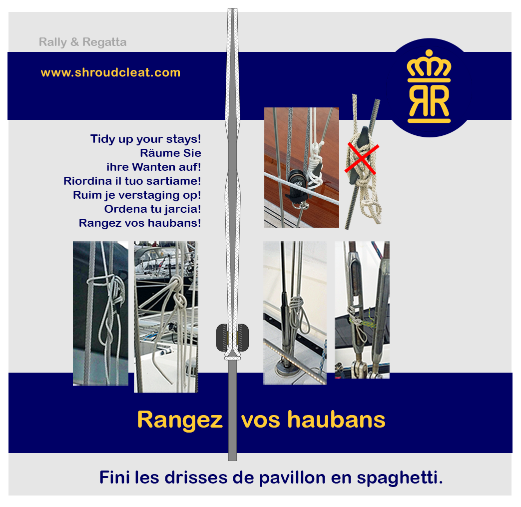 Acheter taquets de haubans de nouvelle génération pour votre drisse de pavillon.