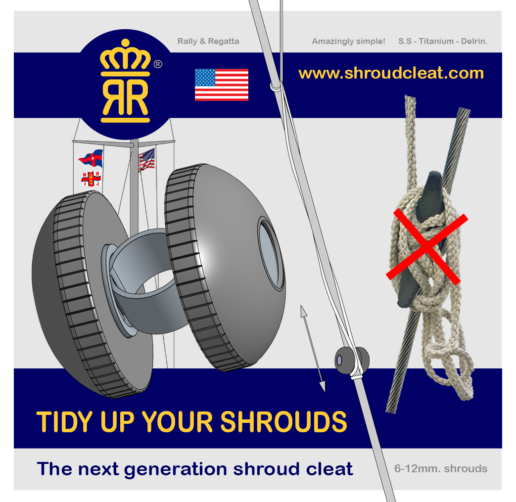 Buy next generation Shroud Cleat for flag halyards. Small, Sleek, Smart