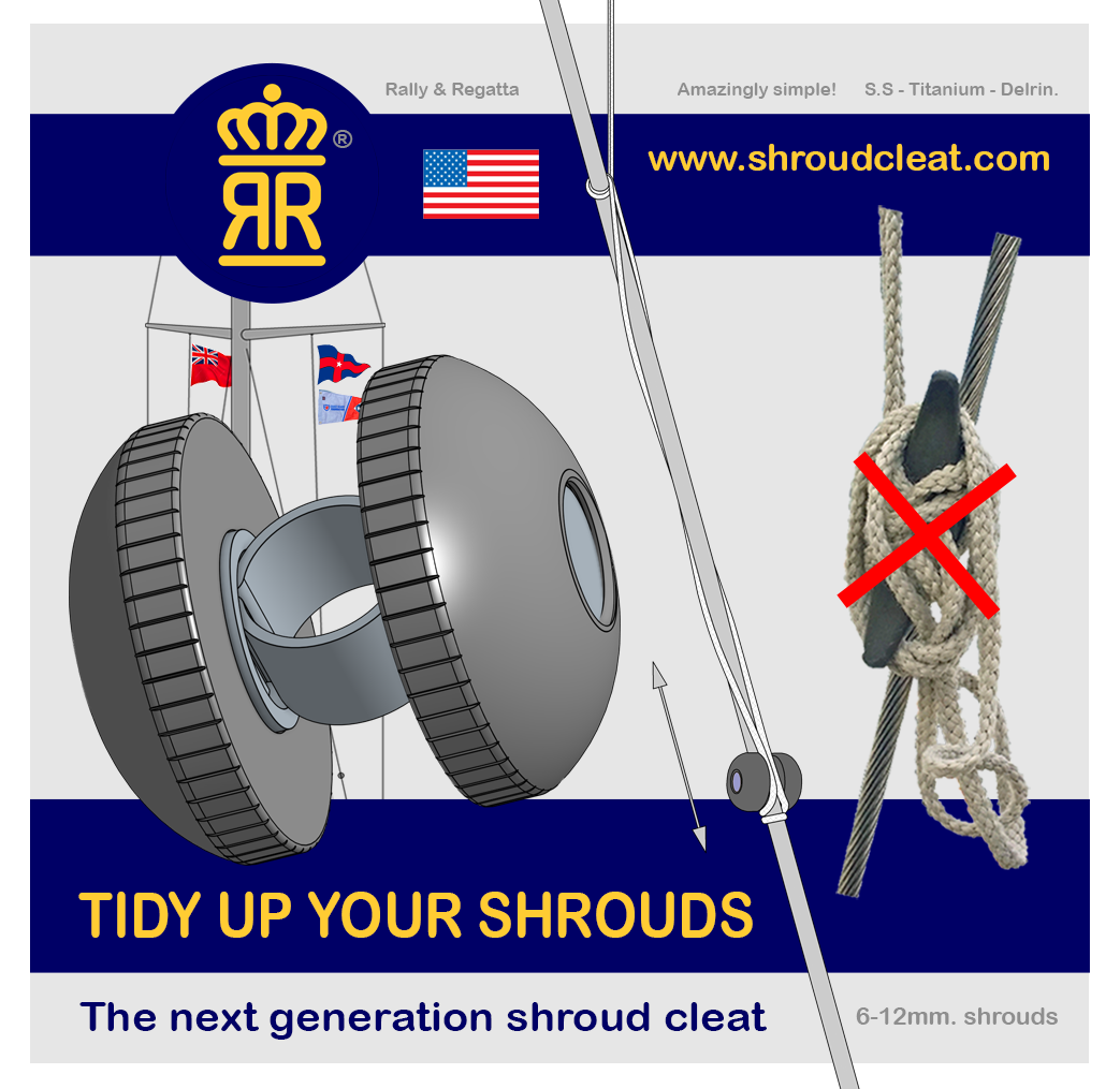 Buy next generation Shroud Cleat for flag halyards. Small, Sleek, Smart